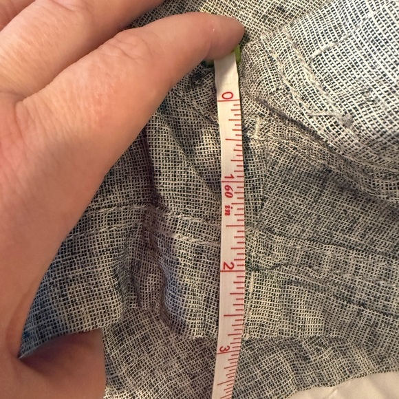 Express Linen Blend High Rise Shorts Women’s 8 Gray Button Front Pockets - Picture 5 of 8